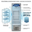 Heladera Exhibidora Vertical Briket Master M3000 293 Litros Blanca